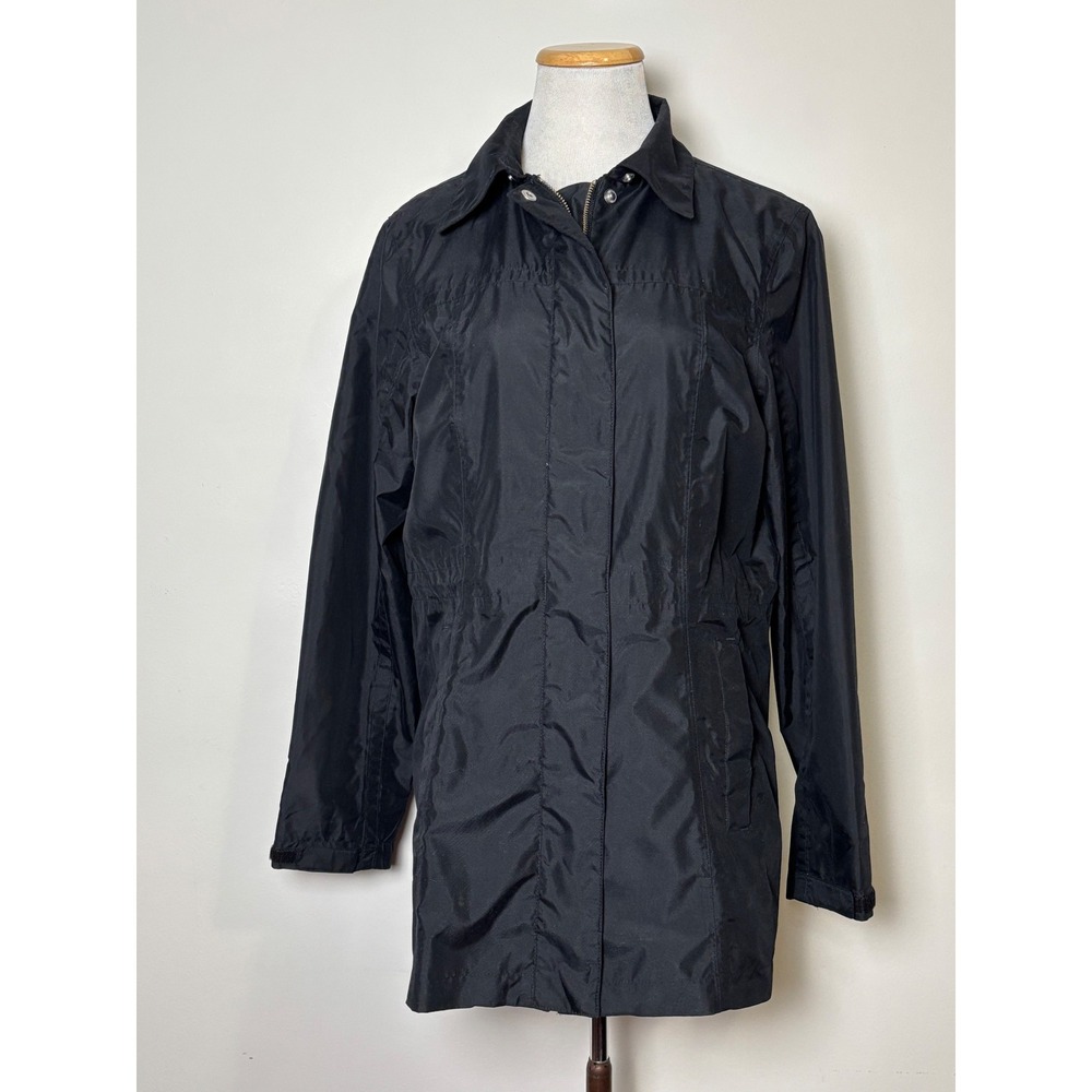 Lands End Womens Lightweight Zip Up Squall Jacket S Mid Length Travel Commute